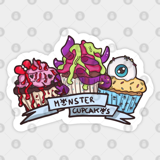 Monster Cupcakes Sticker by TeeAgromenaguer